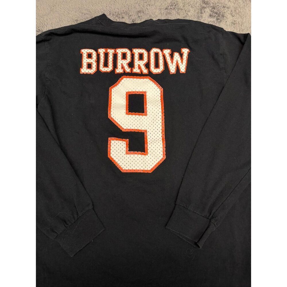Cincinnati Bengals Joe Burrow 9 Long Sleeve T-Shirt, Size Men’s Medium